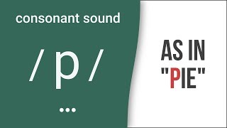 Consonant Sound  p  as in quotpiequot  American English Pronunciation [upl. by Nitreb820]