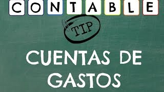 CUENTAS DE GASTOS  CONTABILIDAD [upl. by Nannah]