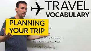 English Travel Vocabulary Planning a Trip [upl. by Fiedling]