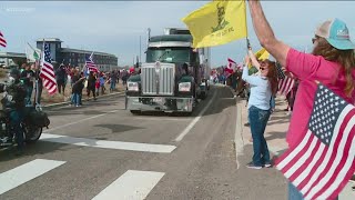 Freedom Truck Convoy passes through Boise [upl. by Oiramd]