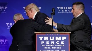 Donald Trump rushed off stage during rally in Nevada [upl. by Albion]