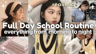 Full Day School Routine That Boosts Productivity🤍 [upl. by Pearline]