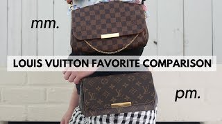 LOUIS VUITTON FAVORITE MM VS PM COMPARISON [upl. by Blondell]