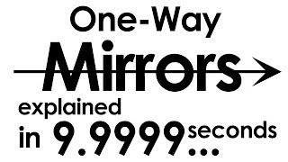 OneWay Mirrors explained in ten seconds [upl. by Kushner608]