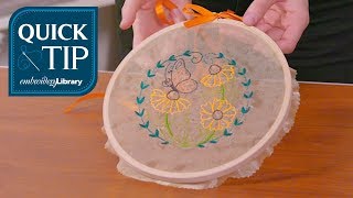 Quick Tip How to Embroider on Organza [upl. by Nelrsa]