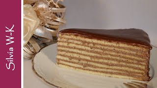 Prinzregententorte  ohne Gelatine  Buttercremetorte  Schokotorte [upl. by Pfosi]