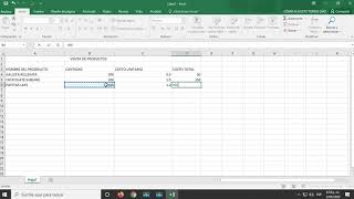 EXCEL FÓRMULA DE COSTO TOTAL [upl. by Vijnas]