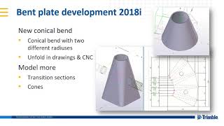 Tekla Structures 2018i New Features  Radial and Conical Bends in Plate Work [upl. by Gonzalez869]