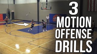 3 Motion Offense Drills  How To Coach Screening amp Cutting [upl. by Gibun]