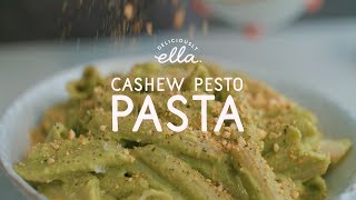 Cashew amp Avocado Pesto Pasta  Deliciously Ella  Vegan [upl. by Arnuad]