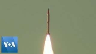 Pakistan Tests NuclearCapable Ballistic Missile [upl. by Franni143]