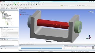 ANSYS 15 Tutorial  Frictional Contact amp Bolt Pretension [upl. by Atiuqrahs]