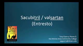 CC How to Pronounce sacubitril valsartan Entresto Backbuilding Pharmacology [upl. by Sharman]