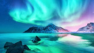 Aurora Borealis And Northern Lights  Relaxing Ambient Music for Sleep Study amp Stress Relief [upl. by Akimrehs]