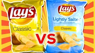 Lays Classic Regular VS LIGHTLY Salted  which taste better [upl. by Buckley576]