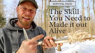 Survival Hack Handheld Fire Starting a Fire in the Rain and Snow Survival Fire Starter [upl. by Zelig]