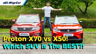 2020 Proton X70 vs Proton X50 Comparison Review in Malaysia Which Family SUV to Buy  WapCar [upl. by Dragone]