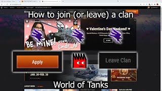 How to join or leave a clan in World of Tanks [upl. by Adiaj]