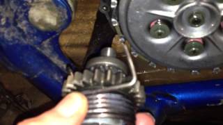 Yamaha blaster kick start spring repair [upl. by Yrellam597]