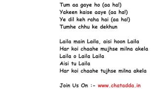 Laila Main Laila Lyrics Full Song Lyrics Movie  RAEES [upl. by Gitel429]