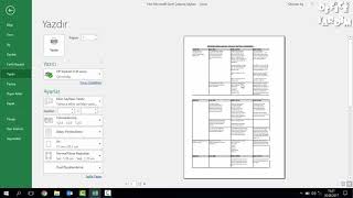 Microsoft excel düzgün çıktı alma ve bir sayfaya sığdırma [upl. by Oirromed759]