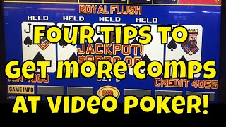 Four Tips For Getting More Comps at Video Poker [upl. by Shanly]