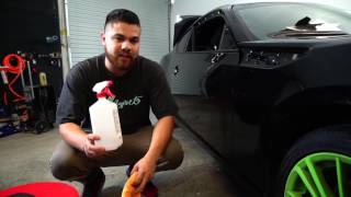 HOW TO PREP A CAR FOR VINYL WRAP STEP 1 [upl. by Vincelette406]