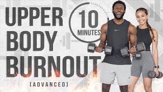 10 Minute Upper Body Dumbbell Burnout Muscle Building Workout [upl. by Ecneret312]