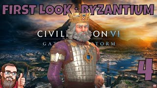 Byzantium First Look Gameplay Civilization 6  New Frontier Pass Basil II Review on Deity  Ep4 [upl. by Rufena]