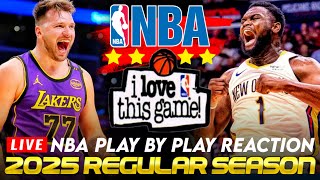 🔴LAKERS vs PELICANS │ 2025 NBA Basketball Game PlayByPlay Reaction amp Scoreboard [upl. by Kampmeier]