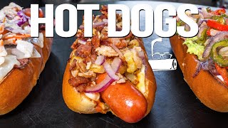 3 RIDICULOUSLY DELICIOUS HOT DOG RECIPES  SAM THE COOKING GUY [upl. by Graner]