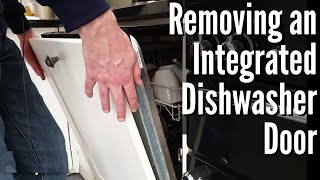 How to Remove the Door from a Bosch Integrated Dishwasher [upl. by Omsoc]