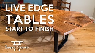 Building Live Edge Tables Start To Finish [upl. by Hume984]