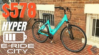 Hyper ERide City StepThru Commuter eBike  36v 250 watt hub motor Electric Bike from Walmart [upl. by Siuoleoj961]