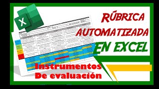 ✅Rúbrica automatizada en Excel  ✍ INSTRUMENTO DE EVALUACIÓN [upl. by Hairem]