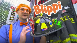 Blippi and The Fire Truck  1 Hour of Blippi  Learning Trucks For Kids [upl. by Schnabel922]