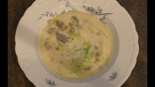 Zubereitung Käsesuppe mit Hackfleisch und Lauch [upl. by Eniroc]