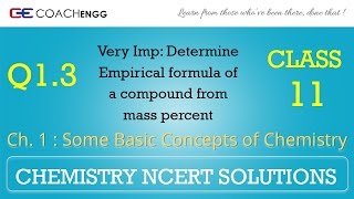 Some Basic Concepts of Chemistry Q13 Chapter 1 NCERT solutions CHEMISTRY Class 11 [upl. by Nylasor]