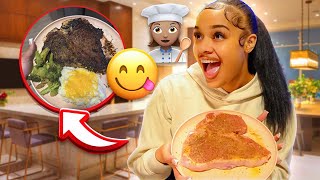 COOKING WITH TISH EPISODE 1 COOK STEAK WITH ME 👩🏽‍🍳 must watch [upl. by Queen608]