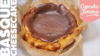 SUPER EASY Burnt Basque Cheesecake Recipe  Cupcake Jemma [upl. by Denn]