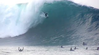 Surfers Catch Unbelievable Waves at The Wedge [upl. by Anibur928]