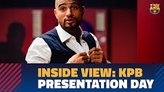 BEHIND THE SCENES KevinPrince Boatengs first day at Camp Nou [upl. by Griffin476]