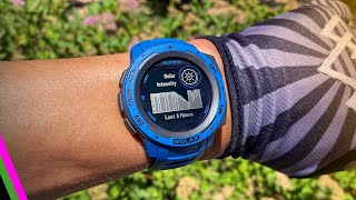 Garmin Instinct Solar GPS Sportswatch  Everything New [upl. by Aanas]