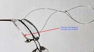 DIY Fix to Replace Lens in SemiRimless Glasses [upl. by Auqinihs376]