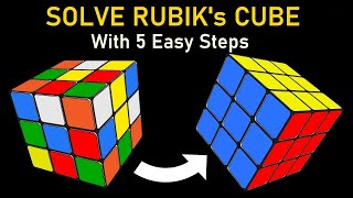 How to Solve 3 x 3 Rubiks Cube in Just 10 Minute with 5 Simple StepsEasy Method To Solve [upl. by Sainana]