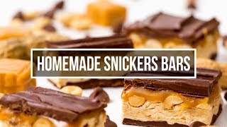 Homemade Snickers Bars [upl. by Kylen810]