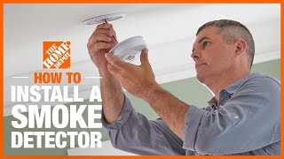 How To Install a Smoke Detector  The Home Depot [upl. by Esyle]