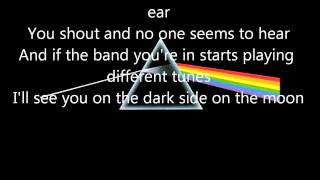 Pink Floyd Brain DamageEclipse lyrics [upl. by Ttevy]