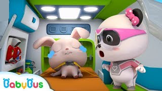 Super Panda Rescues Rabbit Momo  Super Panda Rescue Team  Firefighter Story  BabyBus Cartoon [upl. by Fasto]