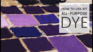 How to Dye Fabric Rit AllPurpose Dye [upl. by Aramas112]